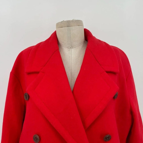 J.‎ Crew Melton Wool Peacoat Brilliant Flame Red Size 4 - Picture 3 of 12